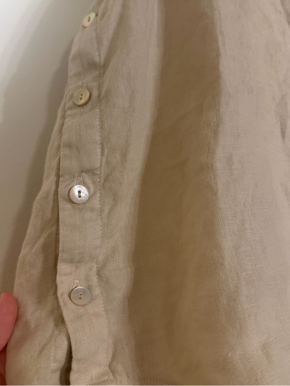 cloth & stone Raw-Hem Linen Blend Tank Top in Beige - Picture 2 of 8
